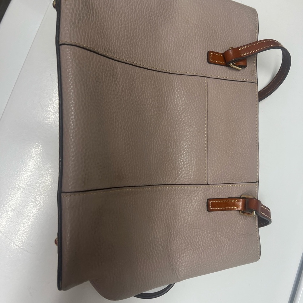 Dooney & Bourke Taupe Leather Bag Lexington - Picture 4 of 10